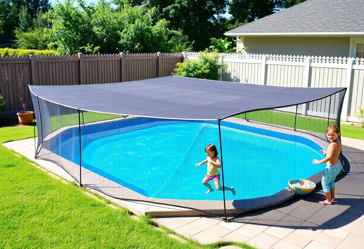 "Filets de sécurité pour piscines : protéger les enfants et les animaux"