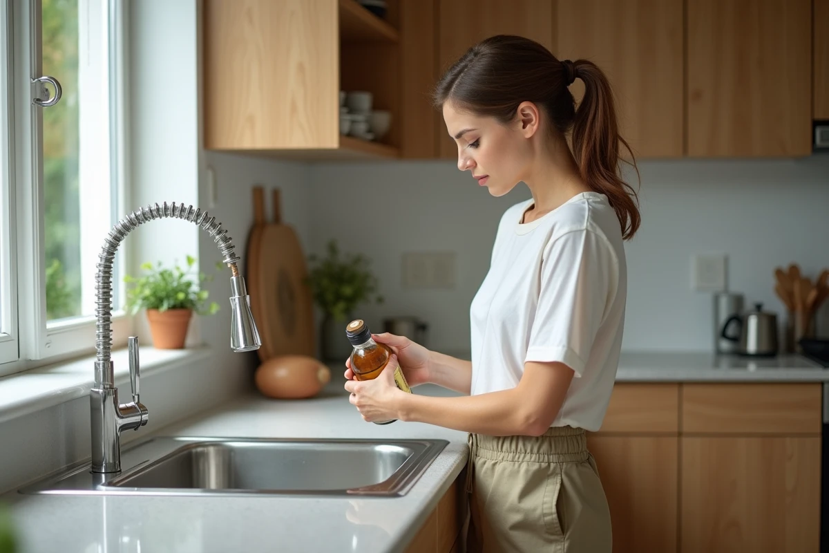 Femme préparant de l