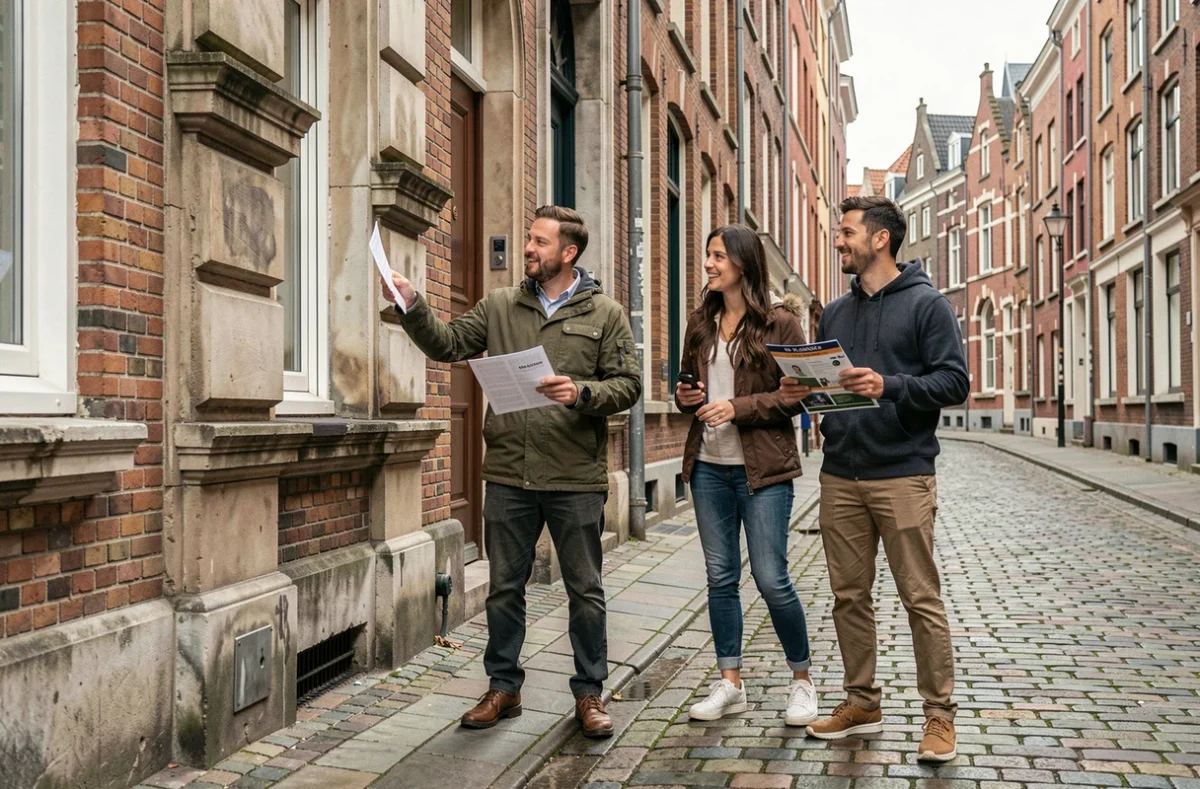 Groupe de joueurs explorant les rues de Lille lors d'une partie de Hunting Town